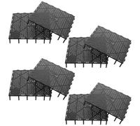 TOYANDONA Plaques de Filtre de Fond en PVC Noir pour Aquarium, 20 Pièces, Installation par Assemblage à Queue d'aronde, Haute Perméabilité pour Élevage de Poissons Marins