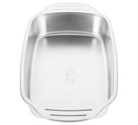 TOYANDONA Plat à Rôtir Rectangulaire Inox 1 Pc, Compatible Plaques à Induction, Acier Inoxydable, Petit Modèle Peu Profond, Assiette de Banquet pour Poisson et Fruits de Mer, Plateau