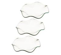 TOYANDONA Plat Chauffe-Cire en Verre Transparent Diamètre 120 Mm, Supportant Haute Température, Lot De 3 Pièces, pour Lampe Aromathérapie Et Chauffe-Huile, Accessoire Maison Et Bien-