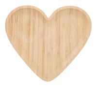 TOYANDONA Plateau à Goûter en Bois de Cœur 25X25X2 CM Assiette Multifonctionnelle pour Desserts et Fruits Plateau de Service Décoratif pour Buffet Cuisine