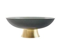 TOYANDONA Plateau de Fruits en Verre Haut Bol sur Pied Rond pour Salon Assiettes à Dessert et Présentoir Gâteaux, Contenant Alimentaire Réutilisable