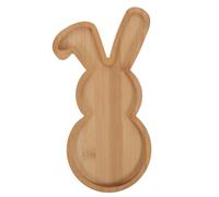 TOYANDONA Plateau de Service Lapin pour Pâques, Plateau en Bambou en Forme de Lapin, Rustique pour Charcuterie, Dessert, Apéritif, Bonbons Et Pain, Décoration de Table pour Les Fêtes de Printemps,