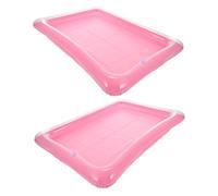 TOYANDONA Plateau Flottant Gonflable en PVC pour Piscine, Grand Bac à Glaçons et Porte-Boisson, pour Fête Tropicale et Buffet Bord de l'eau