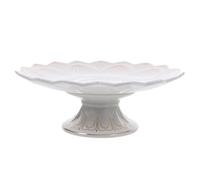 TOYANDONA Plateau Offrande Bouddhiste Céramique Blanche avec Motifs Sacrés Plateau Multi-usages pour Fruits Gâteaux Secs et Eau Bénite Bol Tibétain pour Offrandes Rituelles