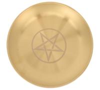 TOYANDONA Plateau Pentagramme Métal Cuivré pour Cérémonie Rituel Porte-Bougie et Plateau de Rangement Polyvalent pour Sanctuaire Wiccan