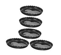 TOYANDONA Plateaux à Plantes pour Pots De Fleurs Rondes 5pcs Bac à Eau pour Plantes Plastique Noir pour Intérieur Et Extérieur Soucoupe De Drainage Antidérapant