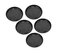 TOYANDONA Plateaux à Plantes pour Pots Soucoupe Ronde en Plastique Noir 5pcs pour Intérieur Bac à Eau Anti-Fuite Plateau De Drainage Solide pour Jardinières Et Pots De Fleurs