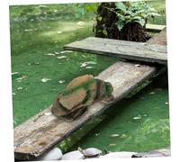 TOYANDONA Plateforme Escalade pour Tortues Résine Réaliste Abri de pour Reptiles Terrestres Cachette et Zone Multifonctionnelle pour Terrarium Extérieur