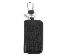 TOYANDONA Pochette à Clés de Voiture en Noir, Motif, Zippée | Rangement Sécurisé, Format Portable pour Télécommande, Protection Perte et Dommage, Style Sophistiqué