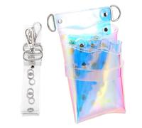TOYANDONA Pochette Bandoulière Transparente pour Ciseaux de Coiffeur Sacoche Multipoches Colorée A Étui Rangement Outils Coiffure Accessoire Pratique pour Salon Professionnel