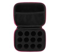 TOYANDONA Pochette de Rangement Étanche pour Huiles Essentielles Paquet de Transport Portable en Tissu Oxford Rose Mallette Multifonction Cloison Souple Protection Antichoc pour Voyage