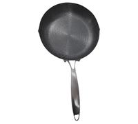 TOYANDONA Poêle à Frire 26 Cm en Acier Inoxydable Structure Nid D’abeille, Wok sans Revêtement Compatible Cuisinière à Gaz et Électrique, Poêle Portable Cuisine Maison et Restaurant