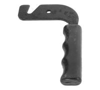 TOYANDONA Poignée de Porte D'insert de Cheminée en Alliage et Caoutchouc Noir 11x7,5 Cm pour Chaudières et Fumoirs à Pellets Usage Extérieur Confortable et Résistante la Chaleur