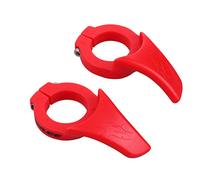 TOYANDONA Poignée Guidon VTT avec Corne Ergonomique Rouge Accessoires Vélo Légers Et Solides pour Mountain Bike Fixation par Vis pour Confort Et Stabilité