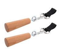 TOYANDONA Poignées D'assistance en Bois pour Tractions, Bandes Élastiques Résistantes, Paire Paquet de Rangement, Entraînement Force Poignets et Bras, Escalade Basse Altitude, Musculation