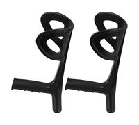 TOYANDONA Poignées de Rechange pour Cane 22 Mm en Plastique Noir Lot de 2 Accessoires Ergonomiques Coudés pour Cannes de Marche et Randonnée Fourniture de Coudées pour Soutien et