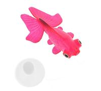 TOYANDONA Poisson Silicone Aquarium Décoratif Flottant Rouge Poisson Artificiel Résistant Caoutchouc pour Paysage Aquatique Décoration Facile pour Aquarium Fish Tank
