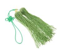 TOYANDONA Pompon à Nœud Chinois Vert en Fil de Soie de Tai, Ornement Résistant et Flexible pour Décoration Maison et Arts Martiaux