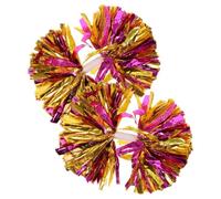 TOYANDONA Pompons de Cheerleading Poignée, Stimulation Visuelle et Tactile en PE Réutilisables 2 Pièces pour Compétitions D'encouragement et Matchs de Danse