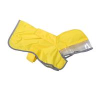 TOYANDONA Poncho Imperméable pour Chien avec Capuche Manteau de Pluie Réfléchissant Jaune Protection Complète pour Petits Moyens et Grands Chiens Tissu Respirant et Pliable