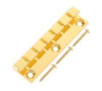 TOYANDONA Pont de Guitare Électrique Cordes Hardtail Fixe Métal Doré Pont Selle Top Load pour Guitare Électrique Stabilité des Cordes et Résonance Améliorée