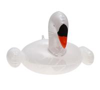 TOYANDONA Porte-bière Gonflable en PVC Léger Blanc Motif Cygne, Support Flottant pour Piscine, Tapis Porte-Verre D’Eau Simple et Portable pour Fêtes Estivales