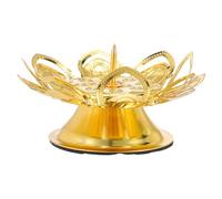 TOYANDONA Porte-Bougie Chauffe-Plat Support pour Bougie Chauffe-Plat en Alliage en Forme de Lotus, Bol en Alliage pour Les rituels bouddhistes au Temple et à la Maison, 8 x 3,5 cm