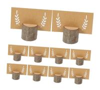 TOYANDONA Porte-Cartes de Table en Bois Rustique Support Papier Kraft Effet Décoratif pour Mariage Champêtre Numéro de Table Style Naturel et Élégant