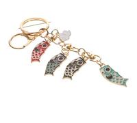 TOYANDONA Porte-clés Carpe Japonais Alliage Zinc Pendentif Décoration et à Dos pour Garçon Fille Accessoire Original