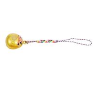 TOYANDONA Porte-Clés Daruma Japonerie Mini 1 Pièce Pendentif Amulette Doré à Effet Métallique Breloque Décorative pour Paquet Clé ou Rétroviseur Accessoire Traditionnel Japonerie