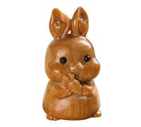 TOYANDONA Porte-clés Lapin Bois de Santal Compact et Pendentif Sculpté Main pour Décoration et DIY Clés