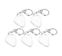 TOYANDONA Porte-Clés Transparent pour Médiators Guitare Acoustique et Électrique Boîte de Rangement Compacte 5 Pièces Étui Portable Ergonomique pour Musiciens en Déplacement