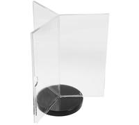 TOYANDONA Porte-menu Triangulaire en Acrylique Support Stable et Rotation à 360 Degrés, pour Cafés et Comptoirs D'accueil, Affichage sur Trois Faces A4