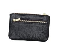 TOYANDONA Porte-Monnaie Mini en PU Noir, Pochette à Monnaie Zippée