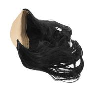 TOYANDONA Postiche Chauve Synthétique Noire Longue pour Cosplay Grand-père, Bonnet de Costume Amusant et Léger pour Fête, Soirée Masquée, Jeu de Rôle et Mariage Humoristique