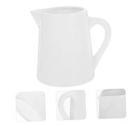 TOYANDONA Pot à Lait Céramique Blanc avec Bec Créatif Distributeur de Lait Ménager Élégant et Pratique pour Café Thé Sauces et Salades Décoration de Bar à Café