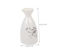 TOYANDONA Pot à Saké Céramique Blanc avec Pichet et Tasses Service Traditionnel Japonais Set de Carafe pour Vin Maison et Restaurant