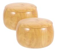 TOYANDONA Pot de Rangement pour Pièces de Jeu de Go en Bois Massif de Hêtre Grand Format 2 Pièces Boîte Vide Artisanale pour Stockage de Pierres D’Échecs Accessoire pour Joueurs et