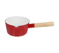 TOYANDONA Pot en Émail Antiadhésif Mini 14 Cm, Casserole à Soupe 1,2 L Longue Poignée, Marmite à Lait Polyvalente pour Cuisson Aliments Complémentaires Bébé et Préparation la Cuisine