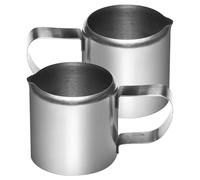 TOYANDONA Pot Lait Inox 2pcs en Acier Inoxydable 57ml Capacité Modérée et Forme Simple, Accessoire Café pour Maison et Hôtels