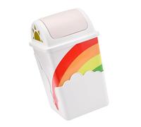 TOYANDONA Poubelle Arc-ciel Plastique Conteneur Déchets Créatif Capacité Spacieuse pour Cuisine Salle de Bain Chambre et Bureau Seau à Ordures Réutilisable Écologique