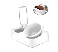 TOYANDONA pour Animaux Double PP Antidérapante Distributeur Automatique Eau pour et Chiens Design Pratique et Nourriture et Eau Couleur Blanche