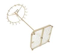 TOYANDONA Présentoir Bijoux Rotatif Acrylique avec Base Stable Organisateur Colliers et Bracelets Crochets Amovibles Support Porte-clés et Bagues pour Rangement Bureau et Maison Style