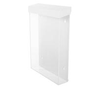 TOYANDONA Présentoir en Acrylique Blanc avec Couvercle Mural | Finition Lisse et Transparente, Bords Arrondis, Organisation et Protection la Poussière
