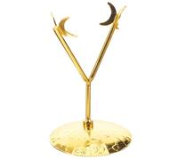 TOYANDONA Présentoir Minéral de Bureau Doré pour Cristaux et Pierres Support Stable Transparent pour Affichage de Minéraux et Bijoux Décoration Maison et Bureau