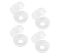 TOYANDONA Protection de Bouton de Cuisinière 4Pcs en Plastique Blanc Facile à Installer et Résistant à L'Usure, Sécurité pour Garçon et Filles pour Compatible Gazinière et Four