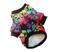 TOYANDONA Pull Halloween pour Chien XS Sweat à Capuche Coloré Tête de Mort Tissu Doux et Extensible Manteau Fête pour Animaux Costume Créatif et Confortable pour Petits Chiens