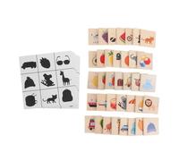 TOYANDONA Puzzle Bois Animaux avec Ombres Jeu Éducatif Montessori pour Garçon Fille Ans Développement des Compétences Cognitives et Motrices par Association Dimages et Formes Colorées