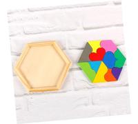 TOYANDONA Puzzle Bois Cœur Coloré Jeu de Géométrique pour Garçon Fille Éducatif Parent Garçon Fille Stimulant Lobservation la Créativité Patience
