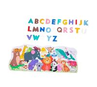 TOYANDONA Puzzle Éducatif en Bois Alphabet 26 Pièces pour Garçon Et Filles Bébé Jeu Éducatif Apprentissage Précoce Puzzle pour Garçon Et Filles Jeu De Correspondance Pédagogique